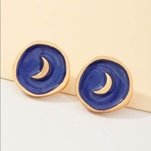 3/$30 💛 Moon Enamel Stud Earrings